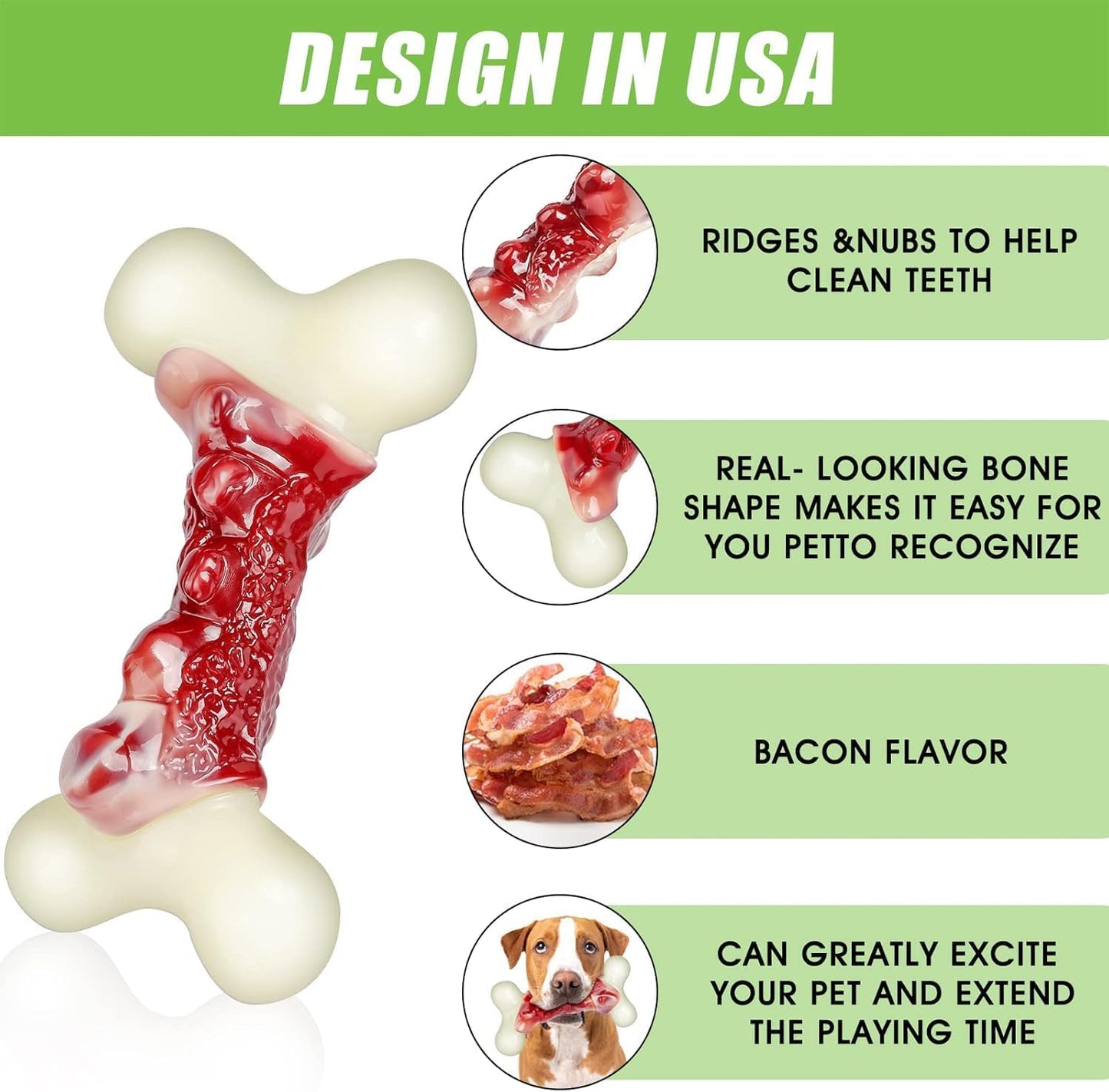 2TRUL Dog Toys for Aggressive Chewers, Indestructible Dog Toys for Large Dogs, R