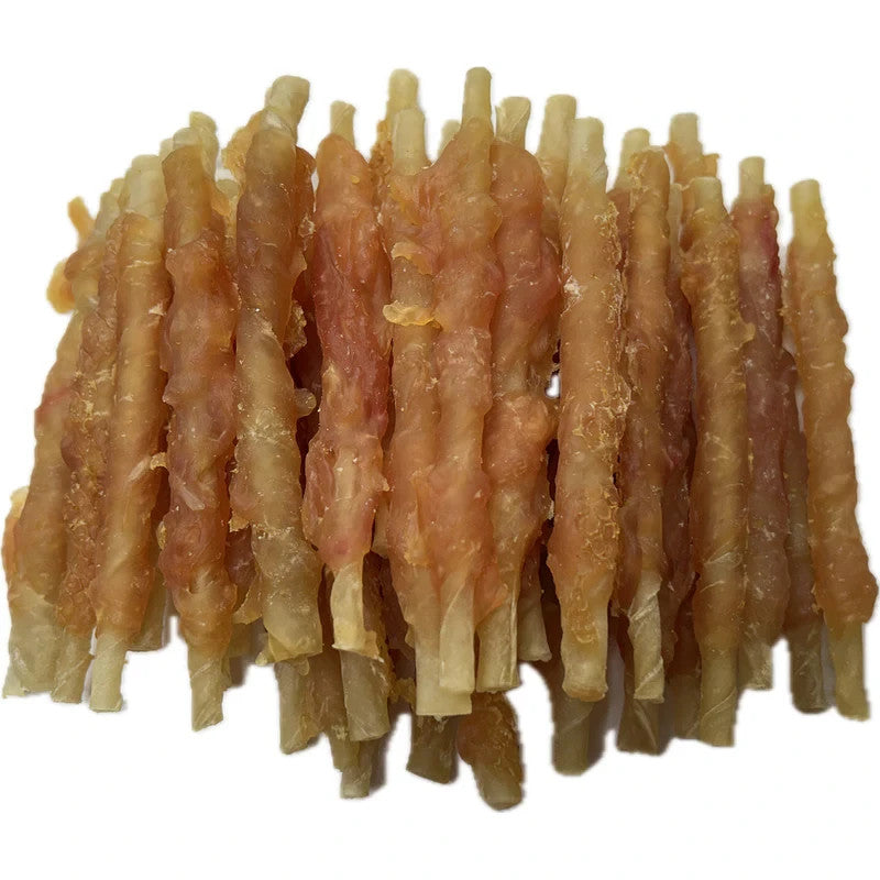 Dried Dog Treats Rawhide Soft Chicken Jerky Beef Twists Chew Treats Dogs Natural