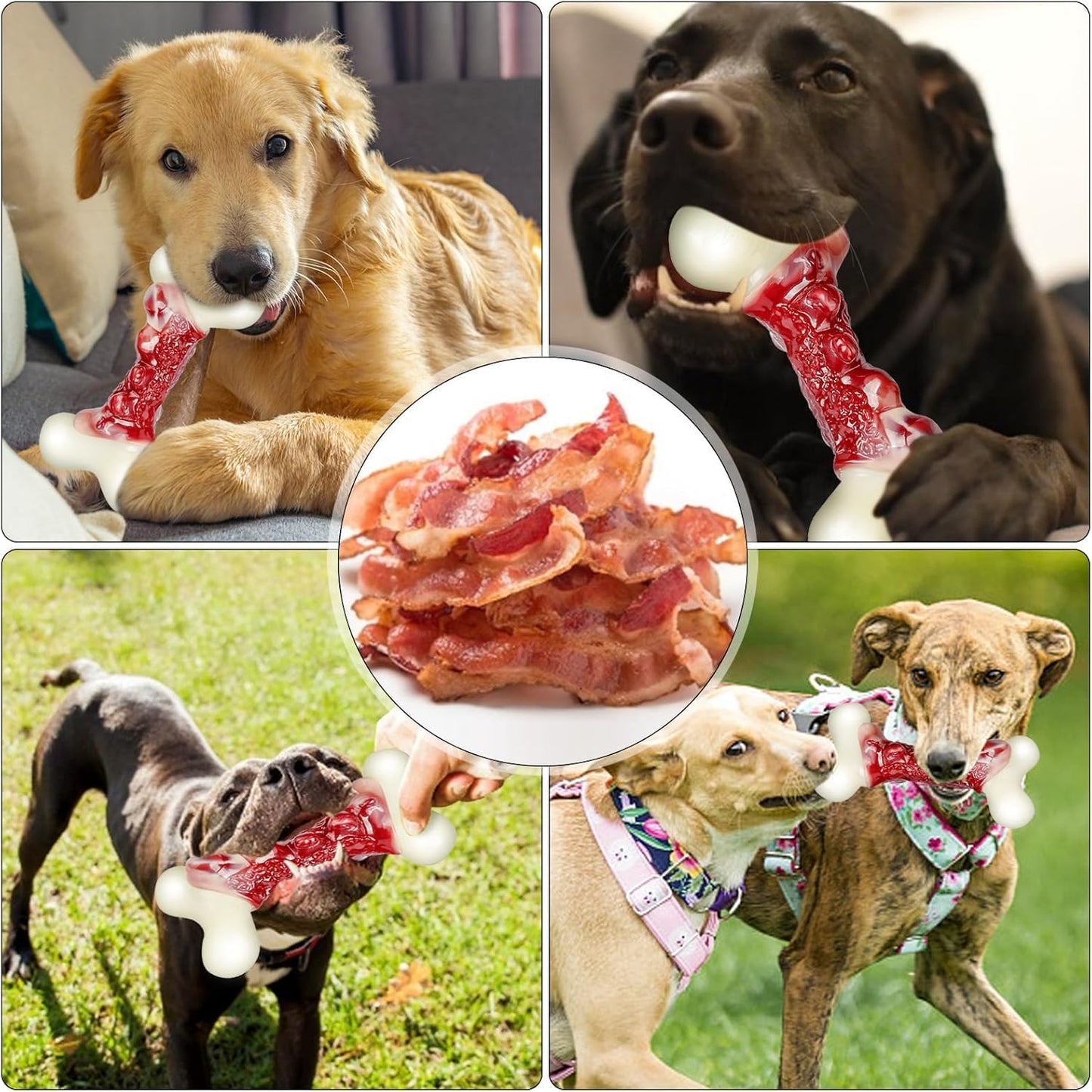 2TRUL Dog Toys for Aggressive Chewers, Indestructible Dog Toys for Large Dogs, R