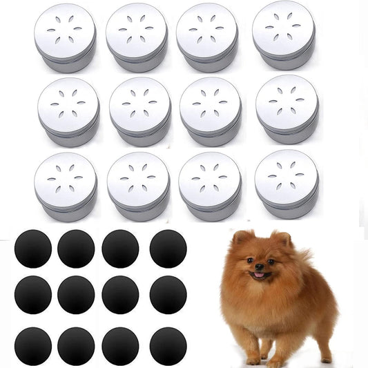 12Pcs Magnetic Dog Scent Training Tins, Aluminium Dog Nose Work Containers, 2" Diameter * 0.7" Height
