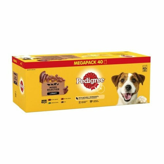 80 X 100G Pedigree Adult Wet Dog Food Pouches Mixed Farmers Selection in Gravy
