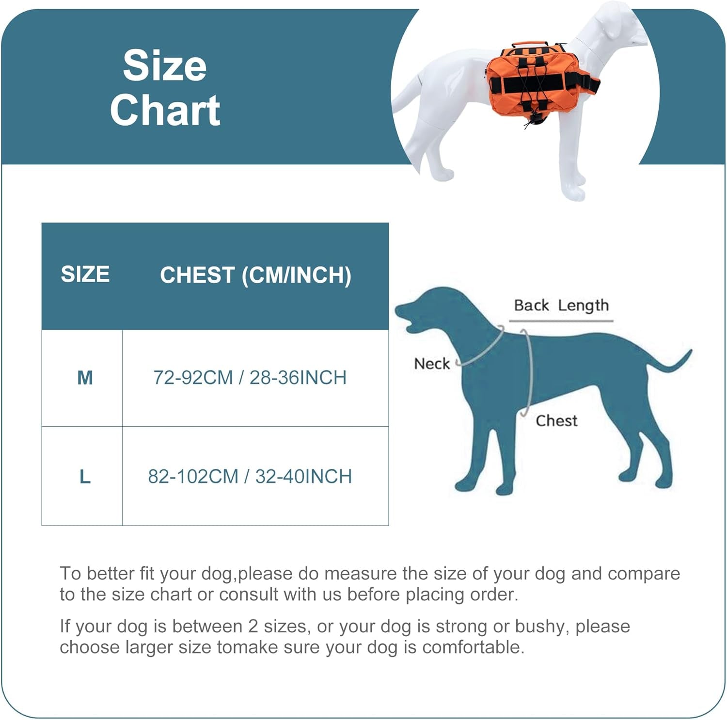 Large Dog Backpack, Outdoor Hound Saddle Bag Dog Pack with Side Pockets for Small Medium Large Dogs, Adjustable Tactical Dog Pack for Hiking, Travel, Camping, Training Gray M