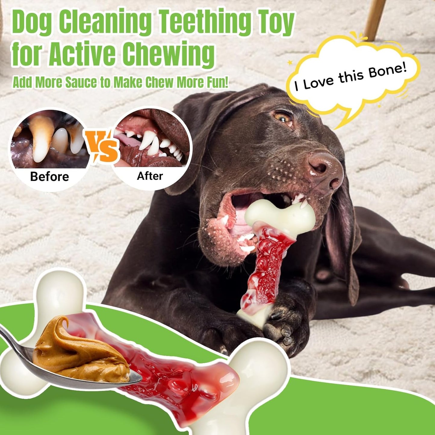 2TRUL Dog Toys for Aggressive Chewers, Indestructible Dog Toys for Large Dogs, R