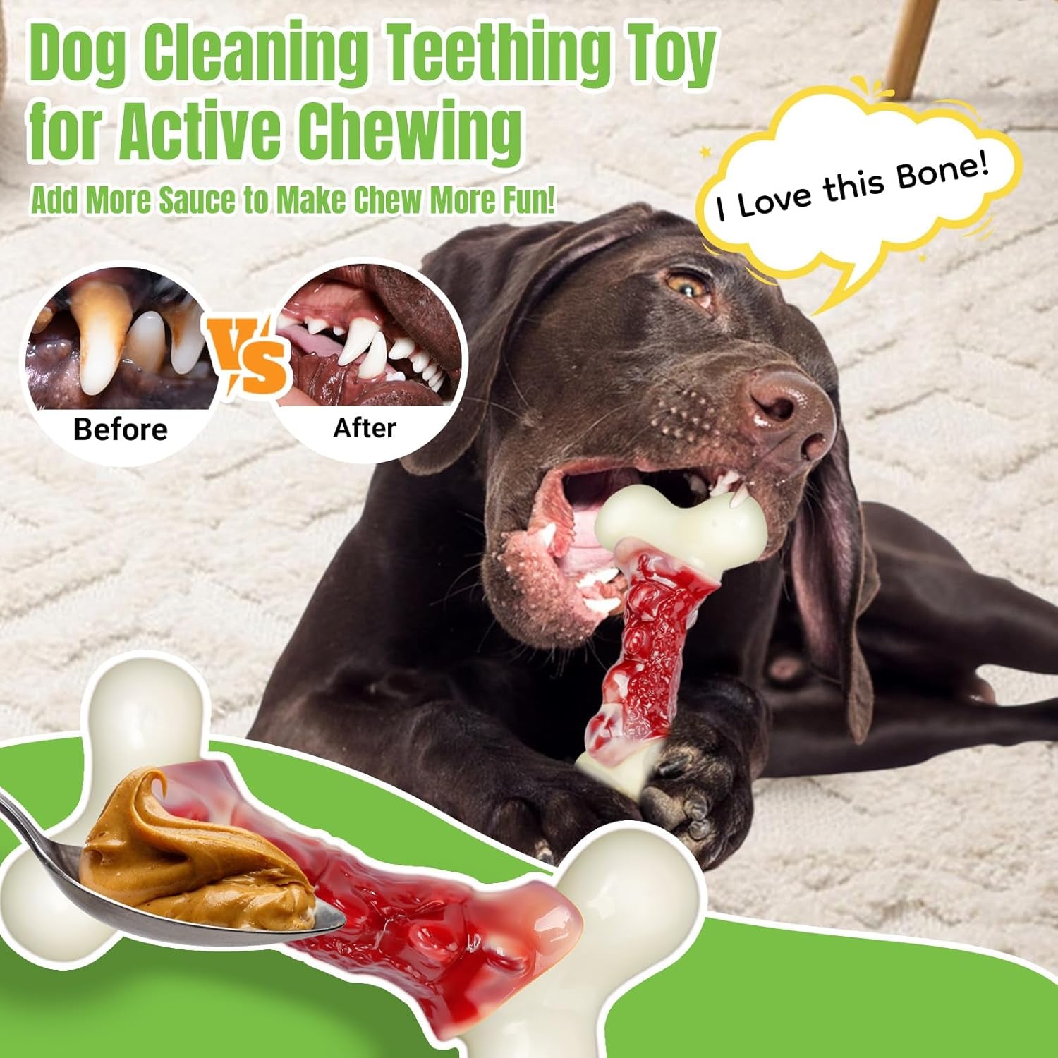 2TRUL Dog Toys for Aggressive Chewers, Indestructible Dog Toys for Large Dogs, R