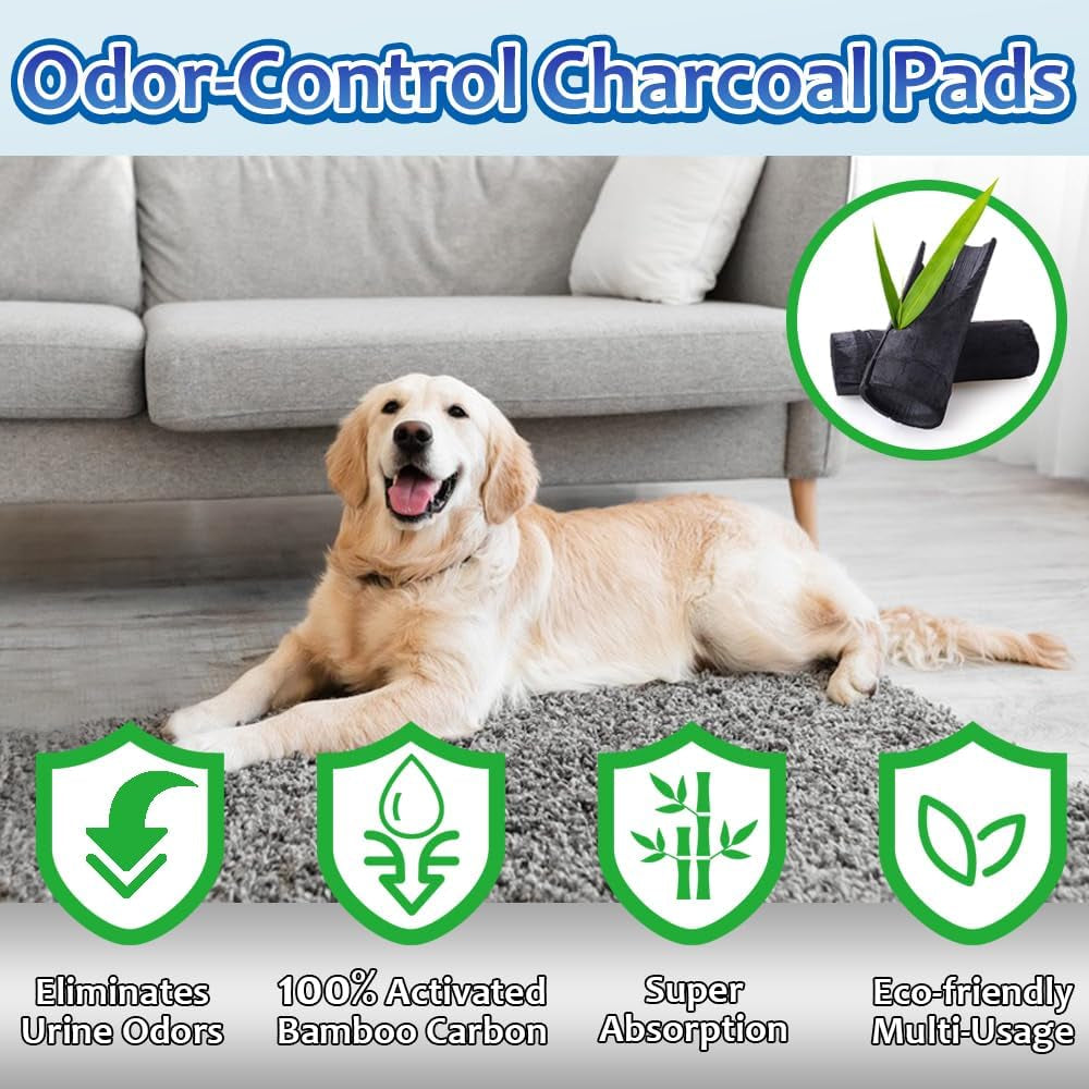 Charcoal Puppy Pads Extra Large 28“X34”, 30 Count Activated Carbon Dog Pee Pads, X-Large Potty Pads for Dogs, Disposable Puppy Pads Pet Training Pads