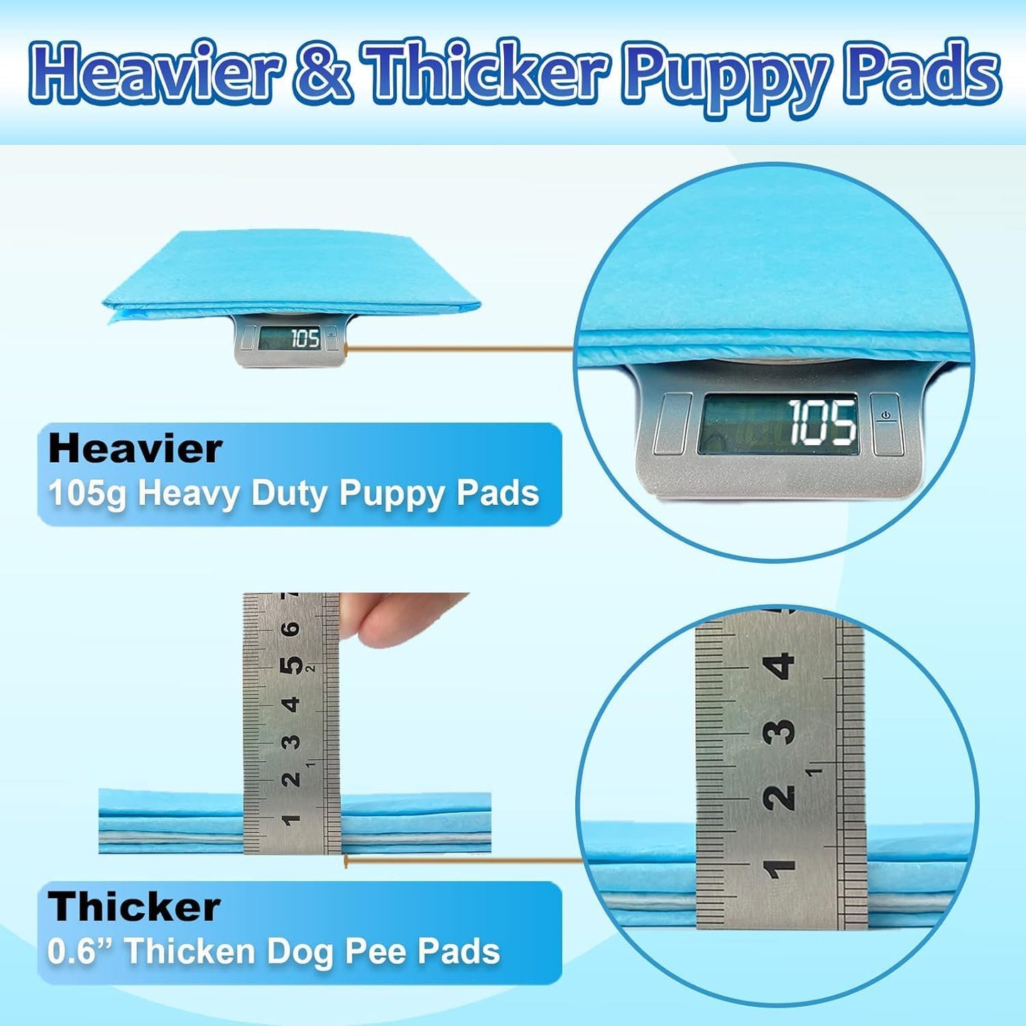 XXL Puppy Pads 30"X36", 30 Count Thicken Dog Pee Pads Extra Large, Puppy Pads Extra Large for Indoor, Outdoor Use, Heavy Absorbent Pee Pads for Dogs Extra Large