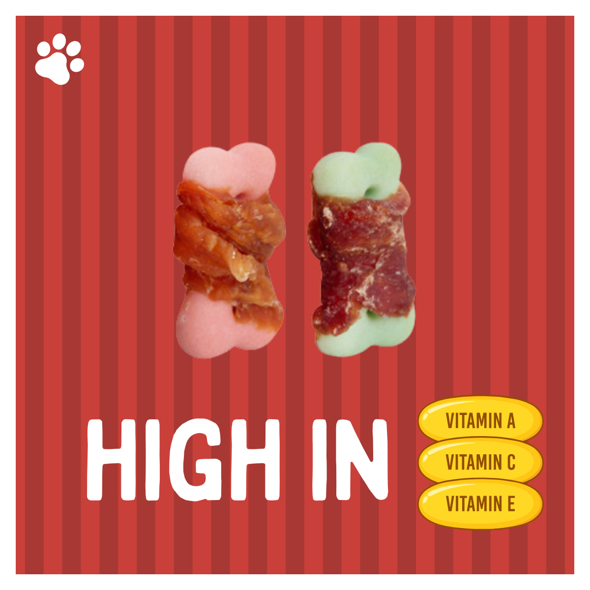 Christmas Dog Treats Pack of 4 Wrapped Biscuits Chicken Duck Festive Puppy Chews