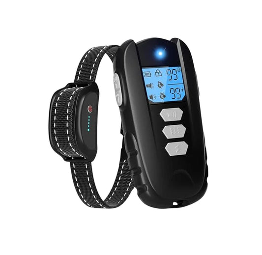 Dog Shock Collar with Remote Control – Shock Collar for Dogs 10–120 Lbs, 2000FT Long Range IPX7 Waterproof Rechargeable Dog Training Collar with 4 Safe Modes Beep Vibration Shock & Flashlight Blk