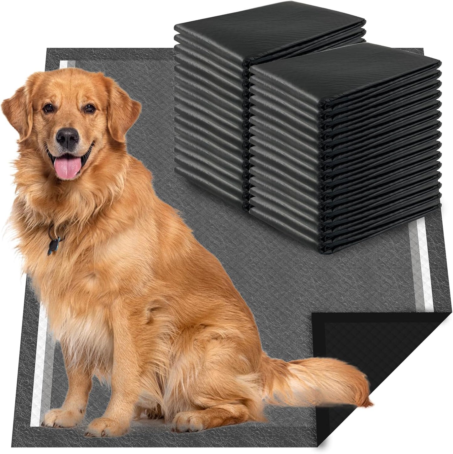 Charcoal Puppy Pads Extra Large 28“X34”, 30 Count Activated Carbon Dog Pee Pads, X-Large Potty Pads for Dogs, Disposable Puppy Pads Pet Training Pads