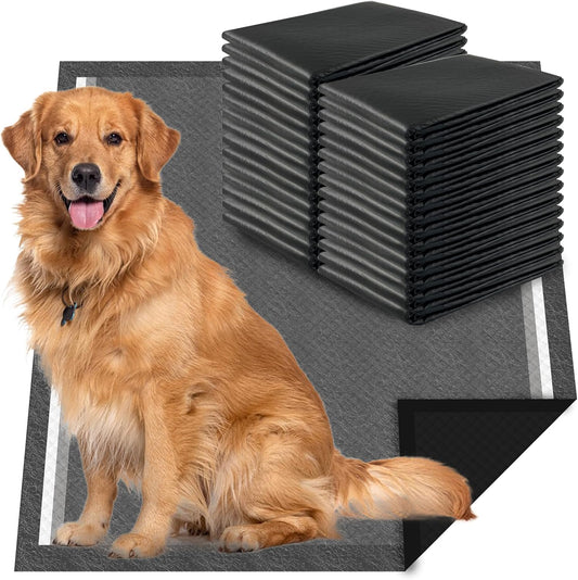 Charcoal Puppy Pads Extra Large 28“X34”, 30 Count Activated Carbon Dog Pee Pads, X-Large Potty Pads for Dogs, Disposable Puppy Pads Pet Training Pads