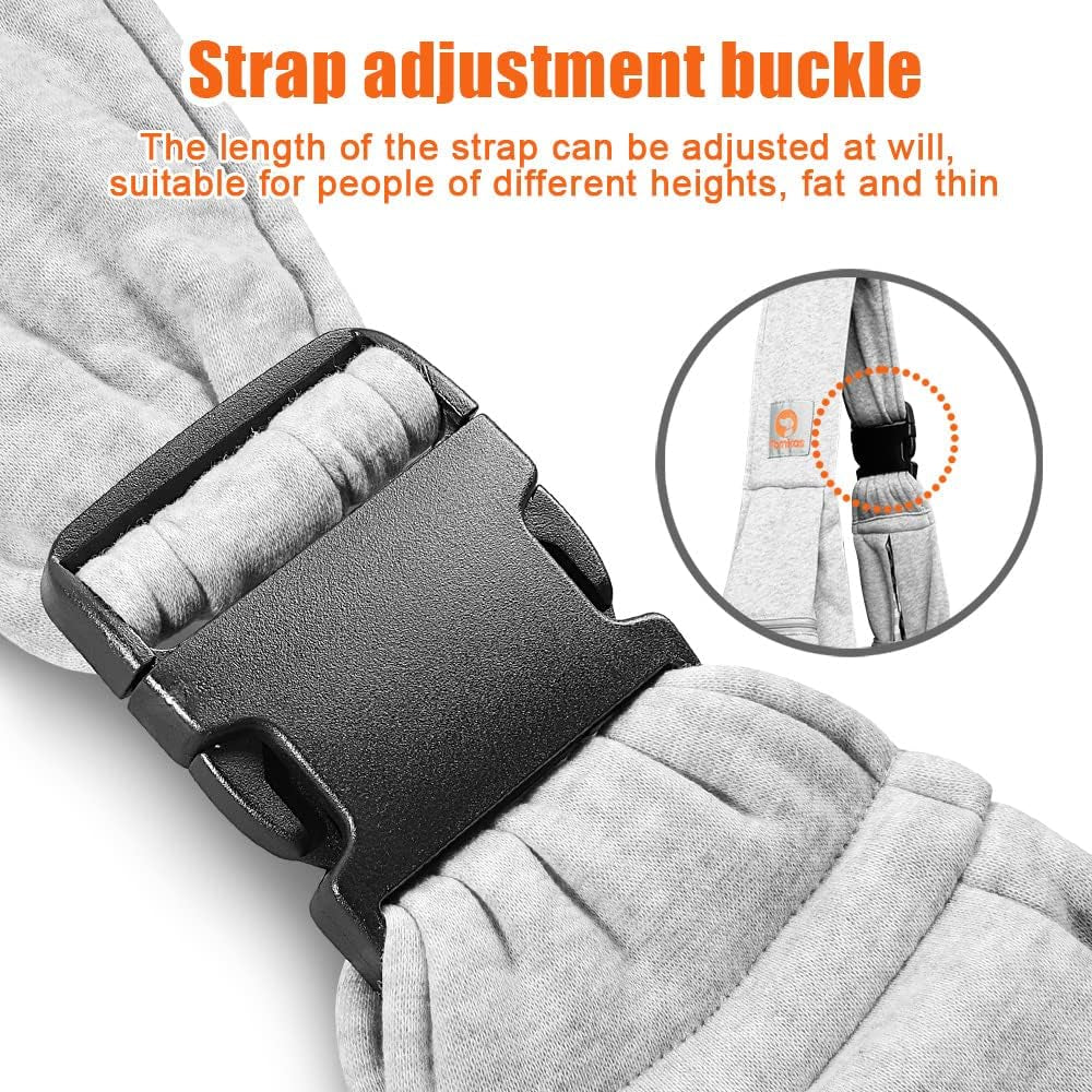 Small Dog Sling Carrier - Zipper Pocket & Adjustable Strap - for 3-10 Lbs Pets(Grey)