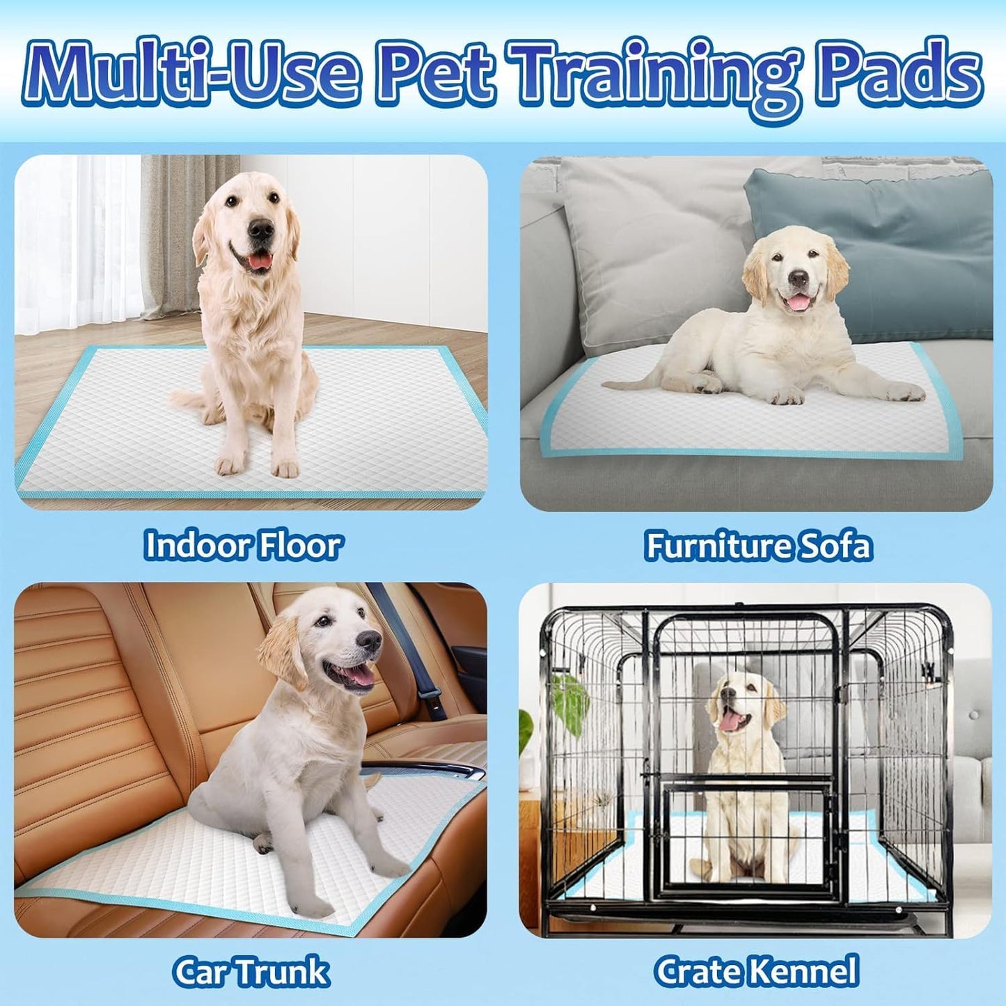 XXL Puppy Pads 30"X36", 30 Count Thicken Dog Pee Pads Extra Large, Puppy Pads Extra Large for Indoor, Outdoor Use, Heavy Absorbent Pee Pads for Dogs Extra Large